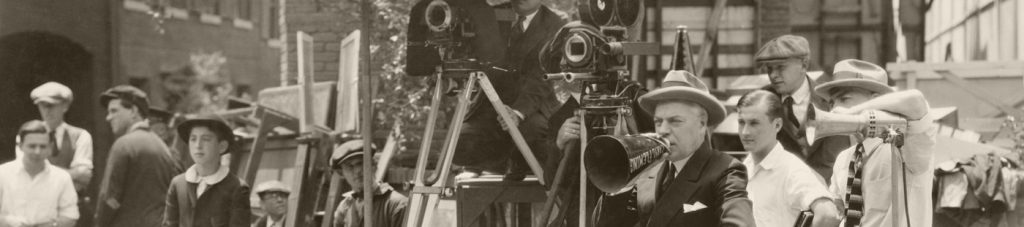 Photo of a vintage film production.