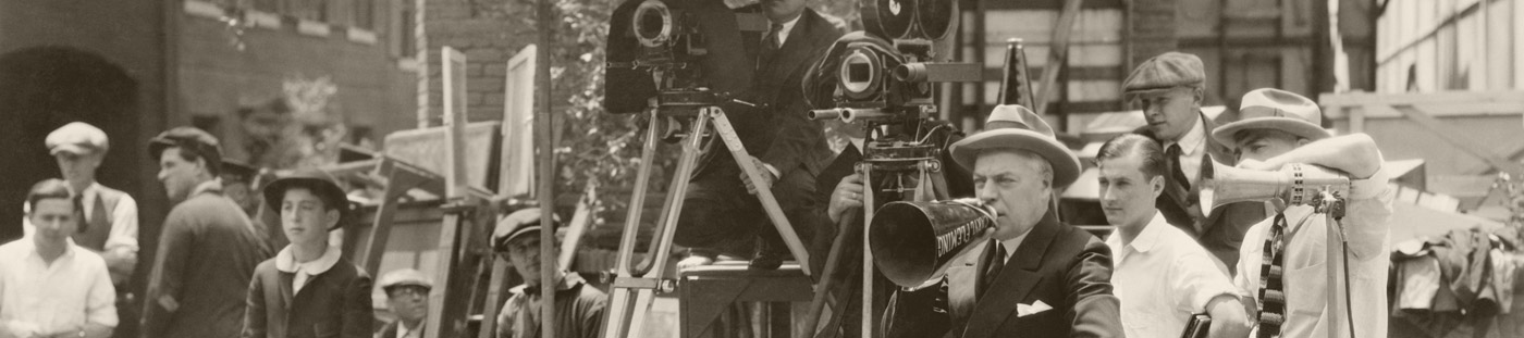 Photo of a vintage film production.